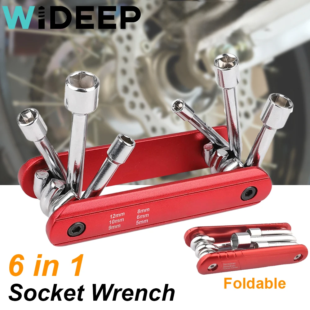 Портативный набор инструментов 6 в 1, 5-12 мм, складной торцевой ключ, многофункциональные бытовые инструменты, уличный, 6 дюймов
Портативный набор инструментов 6 в 1, 5-12 мм, складной торцевой ключ, многофункциональные бытовые инструменты, уличный, 6 дюймов