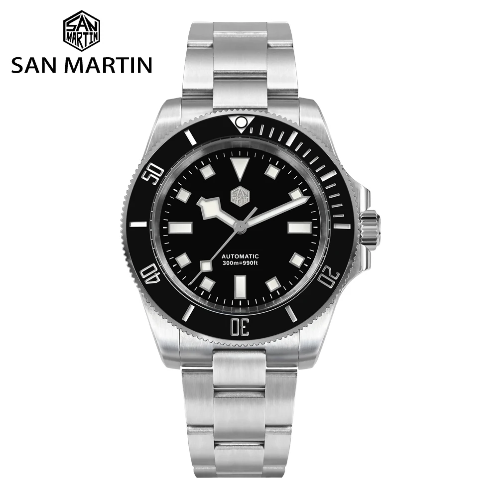 San Martin 40mm Automatic NH35 Watch For Men Snowflake Hands Sports Relogio 300M Waterproof Montre Luxury Classic SN0111GB
San Martin 40mm Automatic NH35 Watch For Men Snowflake Hands Sports Relogio 300M Waterproof Montre Luxury Classic SN0111GB
