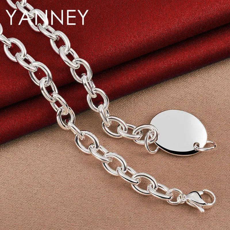 Fine Jewelry 925 Sterling Silver 18 Inches Oval Pendant NecklaceFor Men Women Party Fashion Wedding Gifts
Fine Jewelry 925 Sterling Silver 18 Inches Oval Pendant NecklaceFor Men Women Party Fashion Wedding Gifts