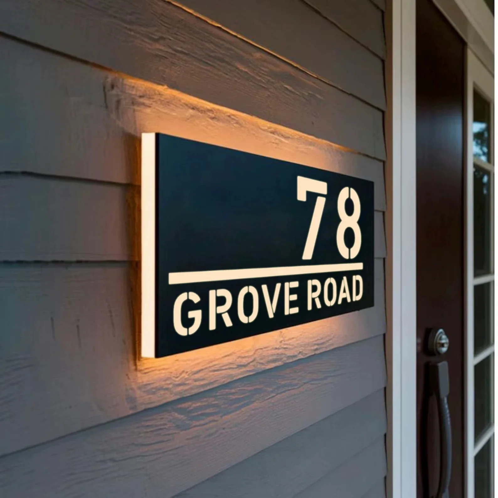 Custom LED Lighted House Number Sign Personalized Address Name Plaque 3D Illuminated Outdoor Waterproof Acrylic Wall Plate
Custom LED Lighted House Number Sign Personalized Address Name Plaque 3D Illuminated Outdoor Waterproof Acrylic Wall Plate