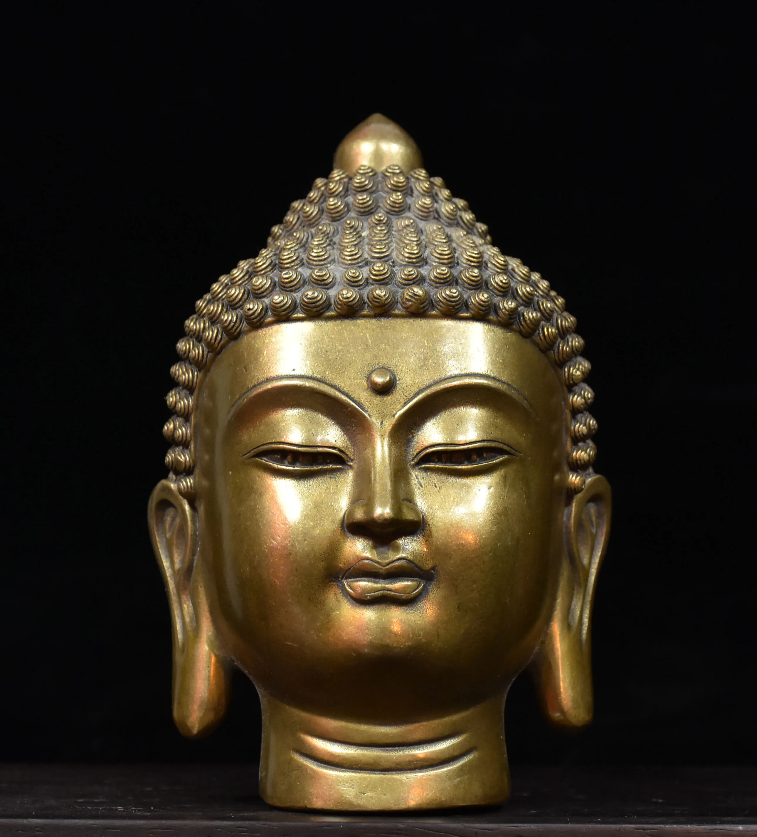 8"Collection Old Bronze Cinnabar Shakyamuni Buddha Head Da Ri Tathagata Buddha Amitabha Buddha Worship Hall Town house
8"Collection Old Bronze Cinnabar Shakyamuni Buddha Head Da Ri Tathagata Buddha Amitabha Buddha Worship Hall Town house