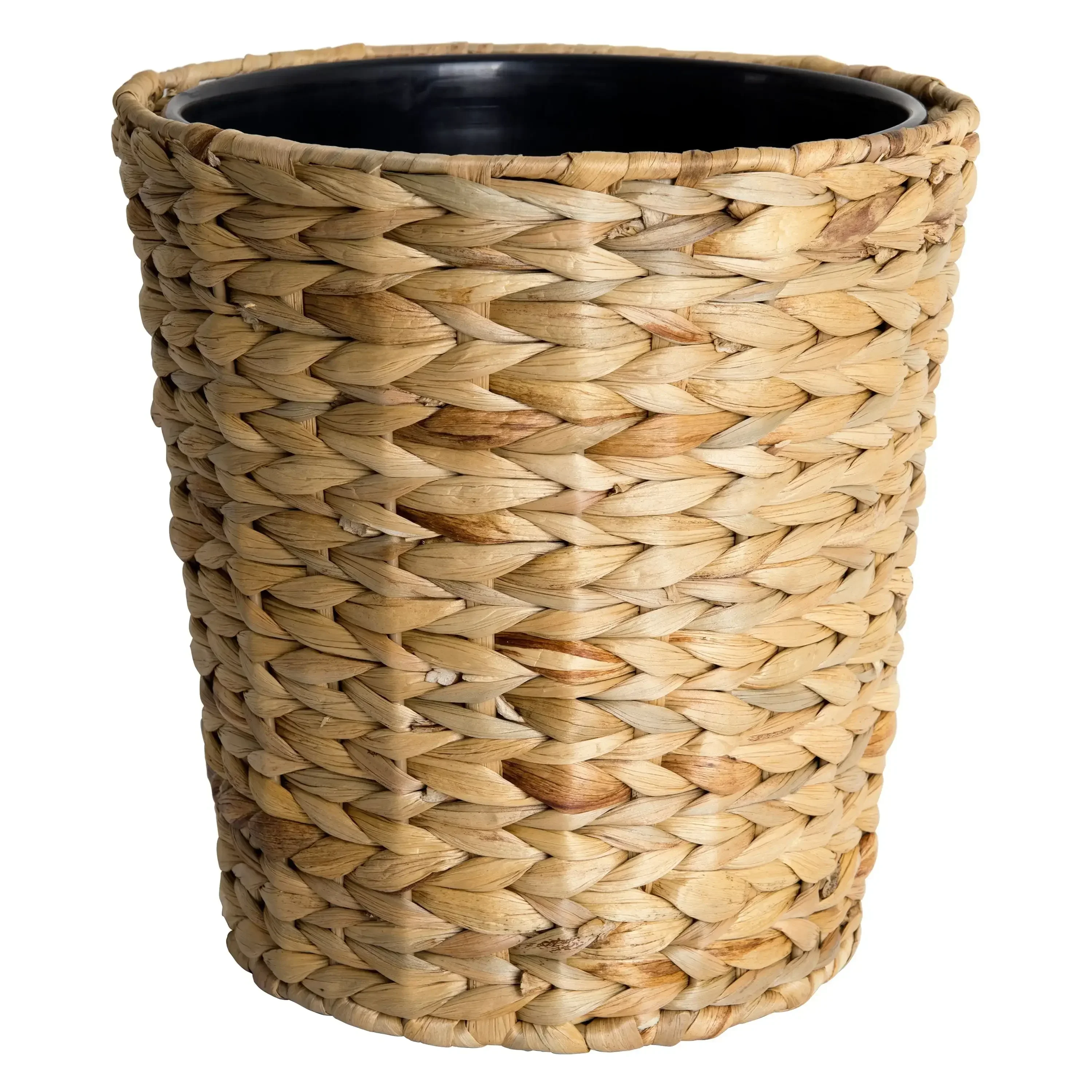 Natural Finish Water Hyacinth Waste Bin with Detachable Inner Liner 1.8 Gallon Capacity
Natural Finish Water Hyacinth Waste Bin with Detachable Inner Liner 1.8 Gallon Capacity