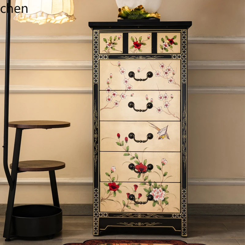 ZML Entrance Cabinet Chinese Retro Furniture Bedroom Bucket Cabinet Storage Solid Wood Drawer Cabinet
ZML Entrance Cabinet Chinese Retro Furniture Bedroom Bucket Cabinet Storage Solid Wood Drawer Cabinet