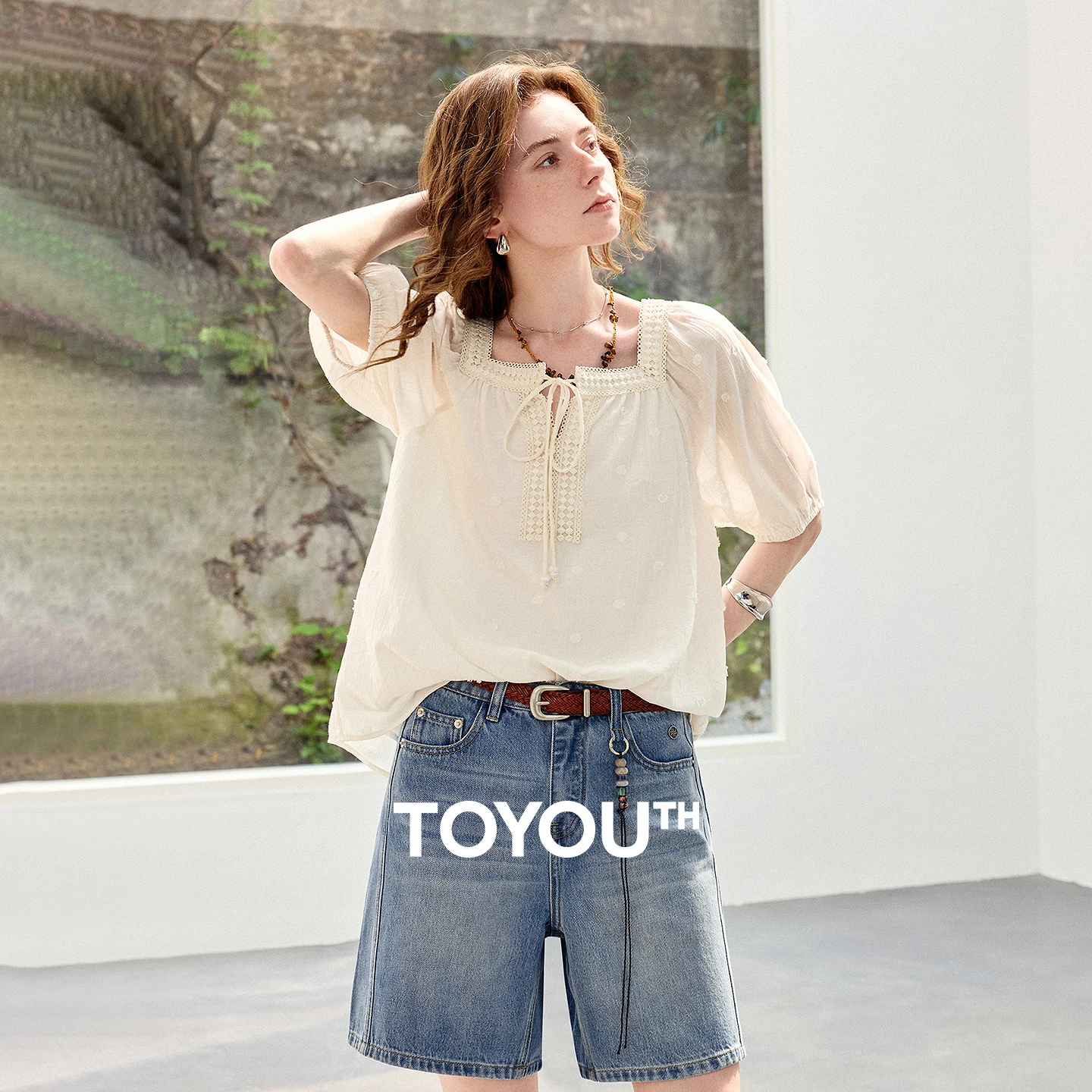 TOYOUTH Women Shirts 2026 Summer New French Style Square Neck Puff Sleeve Jacquard Pastoral Atmosphere Fairy Elegant Casual Tops
TOYOUTH Women Shirts 2026 Summer New French Style Square Neck Puff Sleeve Jacquard Pastoral Atmosphere Fairy Elegant Casual Tops