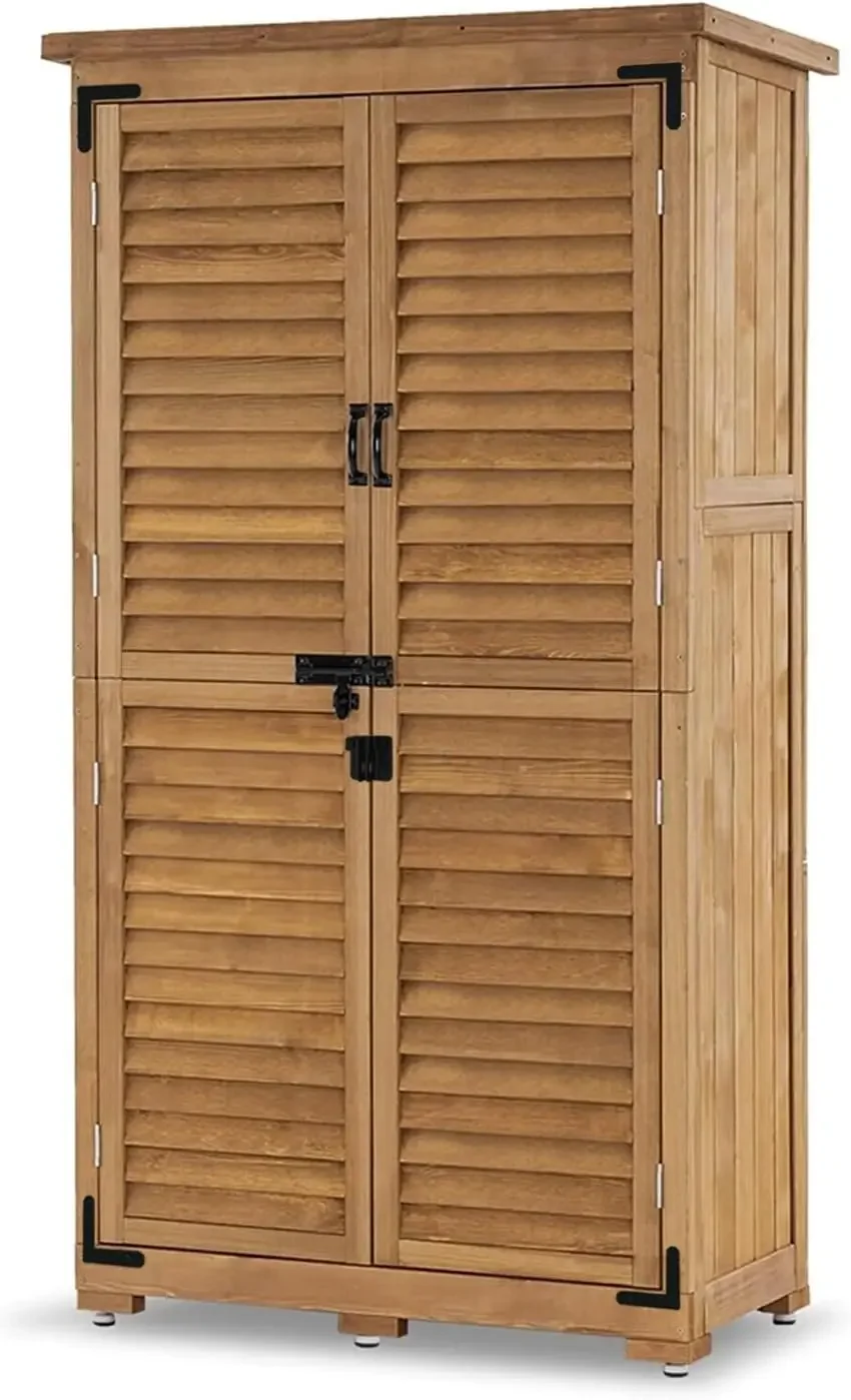 MCombo Outdoor Storage Cabinet Wooden Shed with Floor 63 Inches Outside Garden Tool Shed with Waterproof Roof Patio Yard Lawn
MCombo Outdoor Storage Cabinet Wooden Shed with Floor 63 Inches Outside Garden Tool Shed with Waterproof Roof Patio Yard Lawn