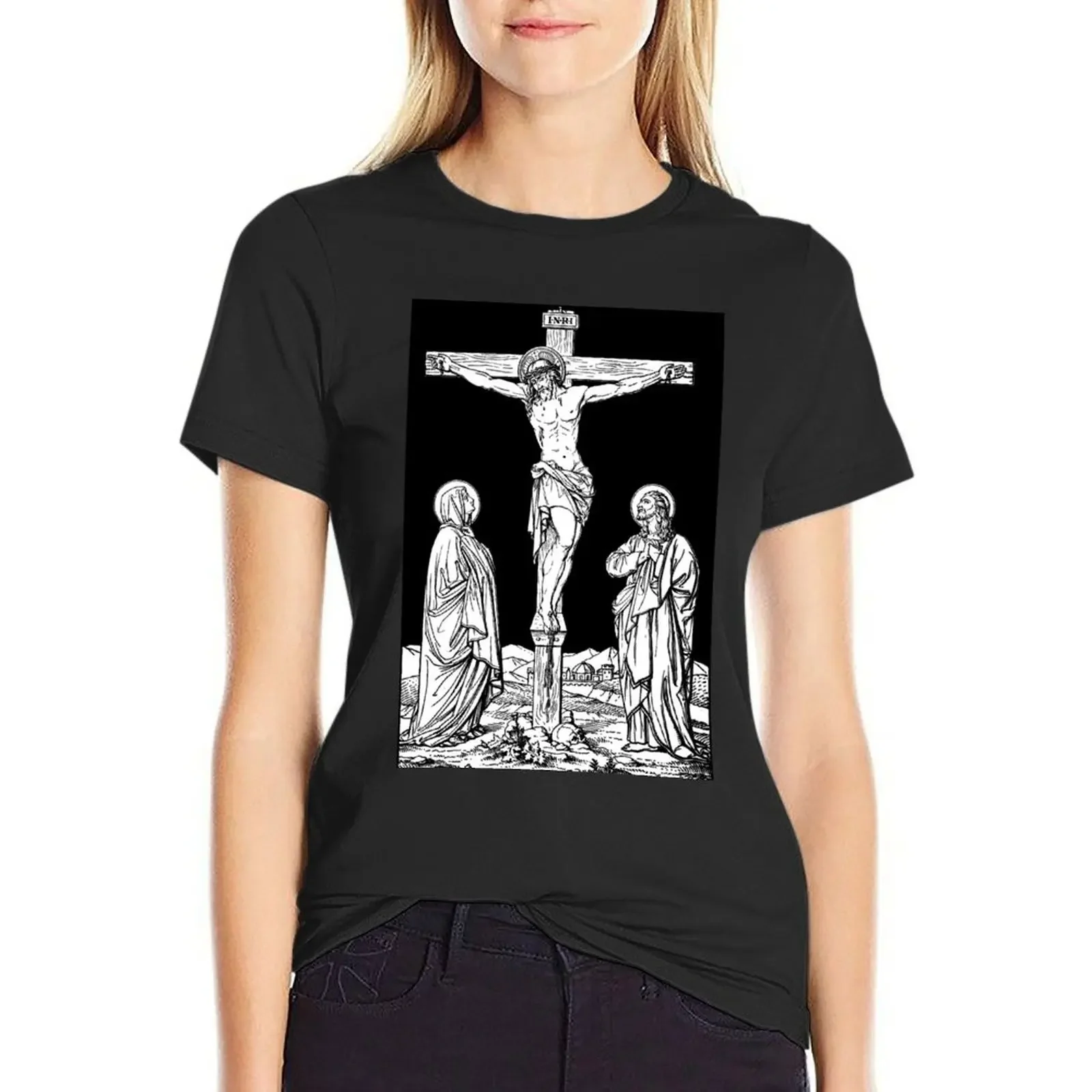 Crucifixion of Our Lord T-shirt korean fashion lady clothes shirts graphic tees Women's cotton t-shirt
Crucifixion of Our Lord T-shirt korean fashion lady clothes shirts graphic tees Women's cotton t-shirt