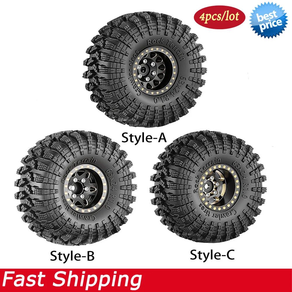 4pcs 1.0" Brass Beadlock Tires and Wheels for RC Crawler 1/18 TRX4M SCX24 FMS Ascent-18 Bronco 1/24 Axial SCX24 AX24 FCX24
4pcs 1.0" Brass Beadlock Tires and Wheels for RC Crawler 1/18 TRX4M SCX24 FMS Ascent-18 Bronco 1/24 Axial SCX24 AX24 FCX24