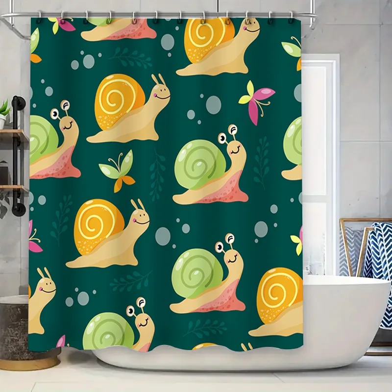 Красочная занавеска для душа с принтом улитки, милый декор для ванной комнаты для детской ванной комнаты, водонепроницаемая ткань с крючками, доступны различные размеры
Красочная занавеска для душа с принтом улитки, милый декор для ванной комнаты для детской ванной комнаты, водонепроницаемая ткань с крючками, доступны различные размеры