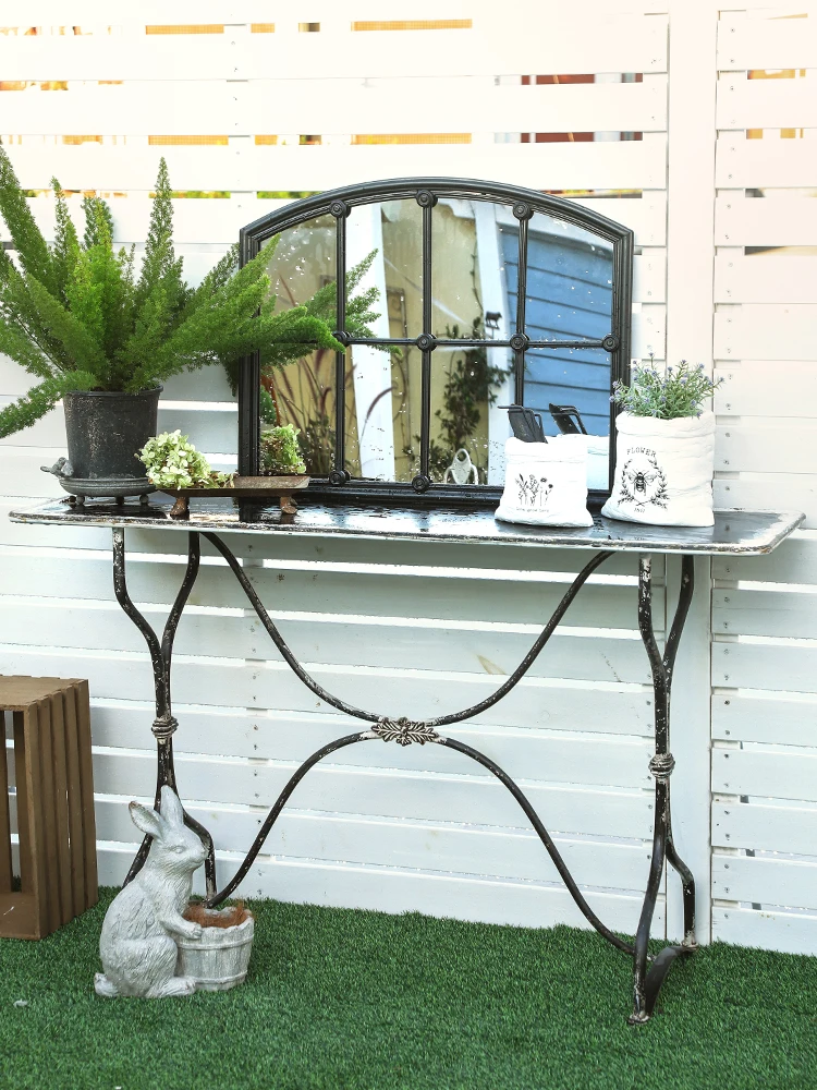 American country table wrought iron retro entrance entrance table living room balcony garden gardening French workbench
American country table wrought iron retro entrance entrance table living room balcony garden gardening French workbench