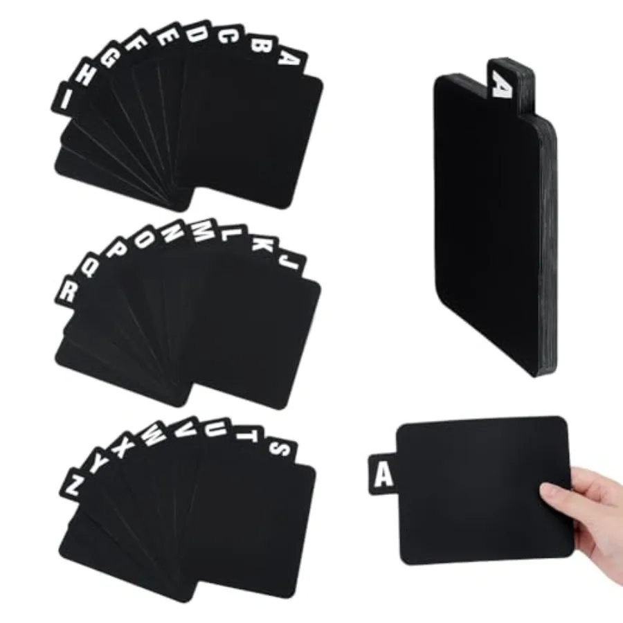 26 Pack Vinyl Dividers Black Record Storage A-Z Alphabetical Index Tabs Organizer Shelf Separators for Album Covers Comic Home
26 Pack Vinyl Dividers Black Record Storage A-Z Alphabetical Index Tabs Organizer Shelf Separators for Album Covers Comic Home
