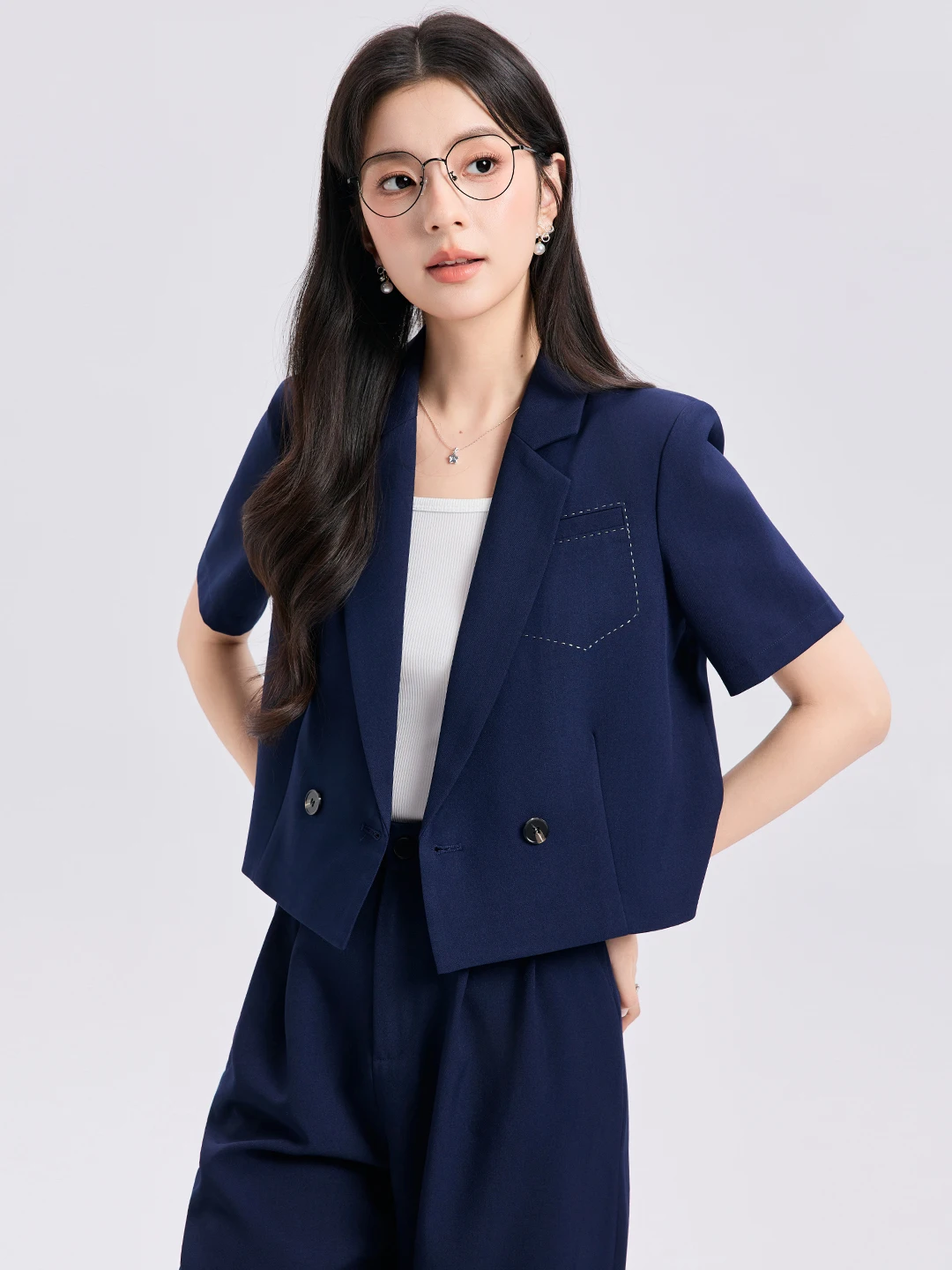 Cobalt Blue Short Sleeve Suit Jacket Women's Student Interview Formal Short Size Petite Formal Western Wear Summer
Cobalt Blue Short Sleeve Suit Jacket Women's Student Interview Formal Short Size Petite Formal Western Wear Summer