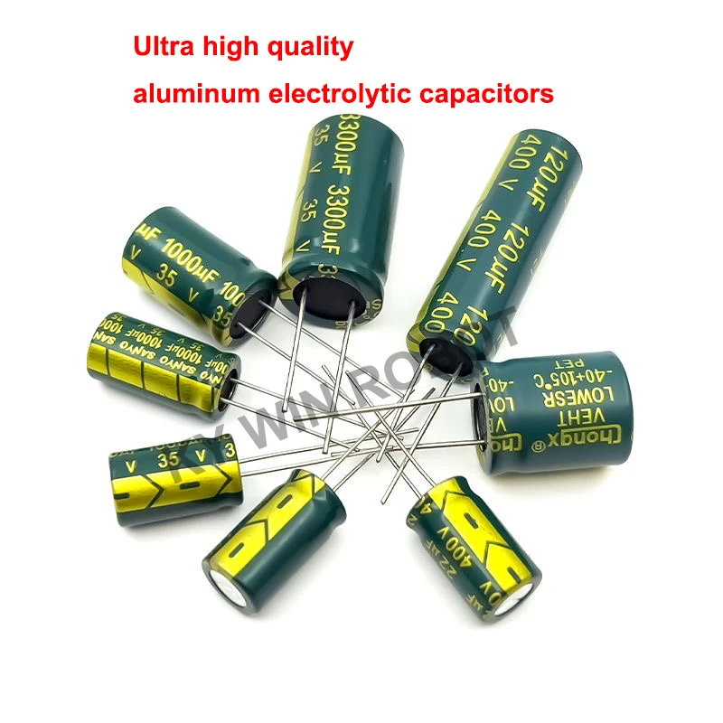 High Frequency Electrolytic Capacitor 16V 25V 35V 50V 63V 100V 400V 100UF 220UF 330UF 470UF 680UF 1000UF 2200UF Tolerance 20% IC
High Frequency Electrolytic Capacitor 16V 25V 35V 50V 63V 100V 400V 100UF 220UF 330UF 470UF 680UF 1000UF 2200UF Tolerance 20% IC