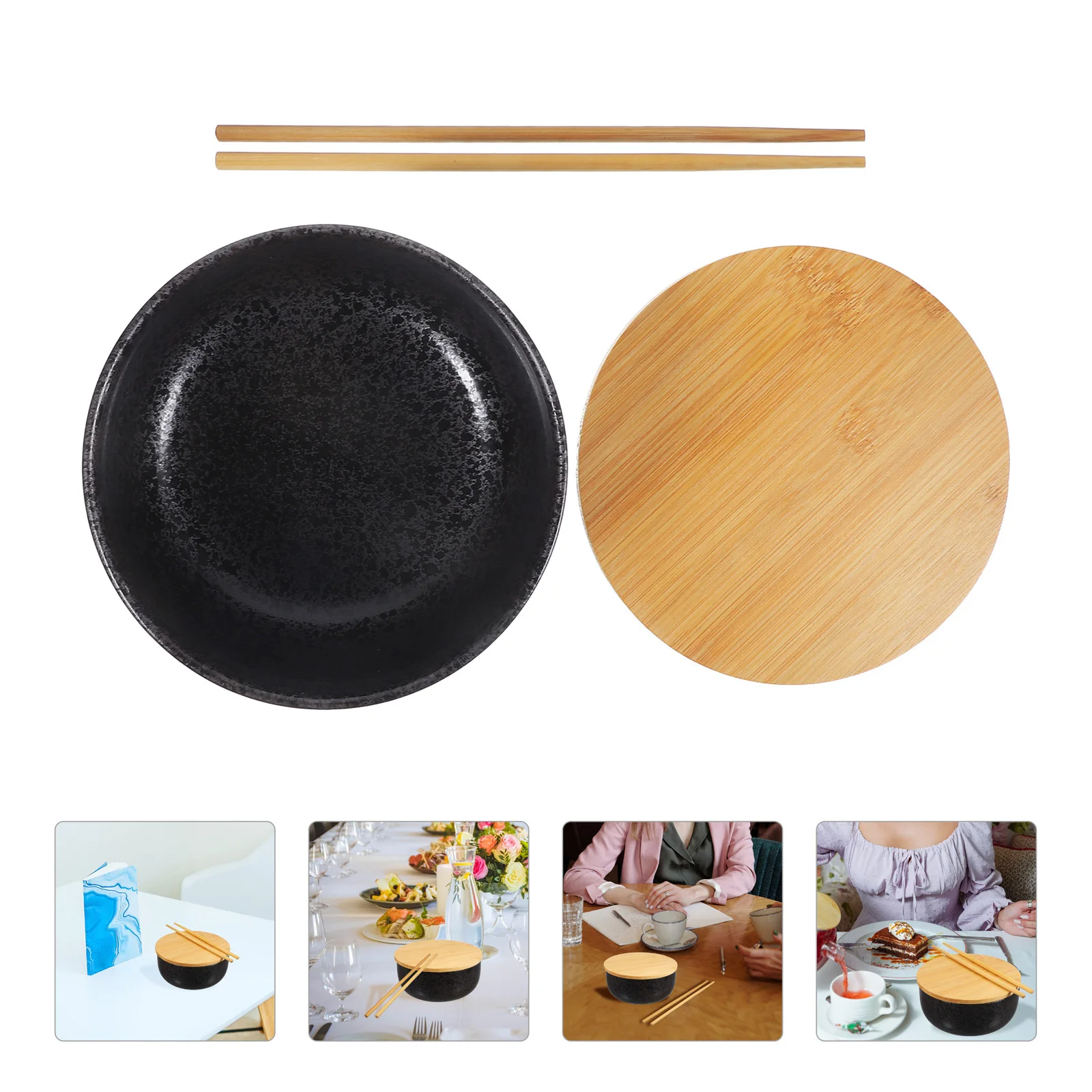 Ramen Noodle Bowl Ceramic Dining Soup Nordic with Chopsticks Student 
Ramen Noodle Bowl Ceramic Dining Soup Nordic with Chopsticks Student