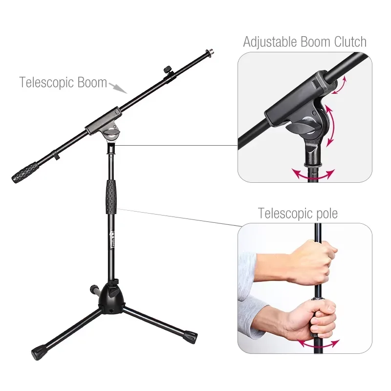 Yinyu Professional Telescopic Boom Microphone Stand with Tripod Base for Studio Recording & Live Performance
Yinyu Professional Telescopic Boom Microphone Stand with Tripod Base for Studio Recording & Live Performance