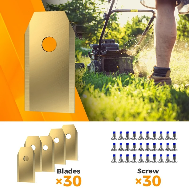 BOFO Robotic Lawnmower Replacement Blades 30Pcs With Screws For Segway Navimow Smart Lawn Mower Blade Kits
BOFO Robotic Lawnmower Replacement Blades 30Pcs With Screws For Segway Navimow Smart Lawn Mower Blade Kits
