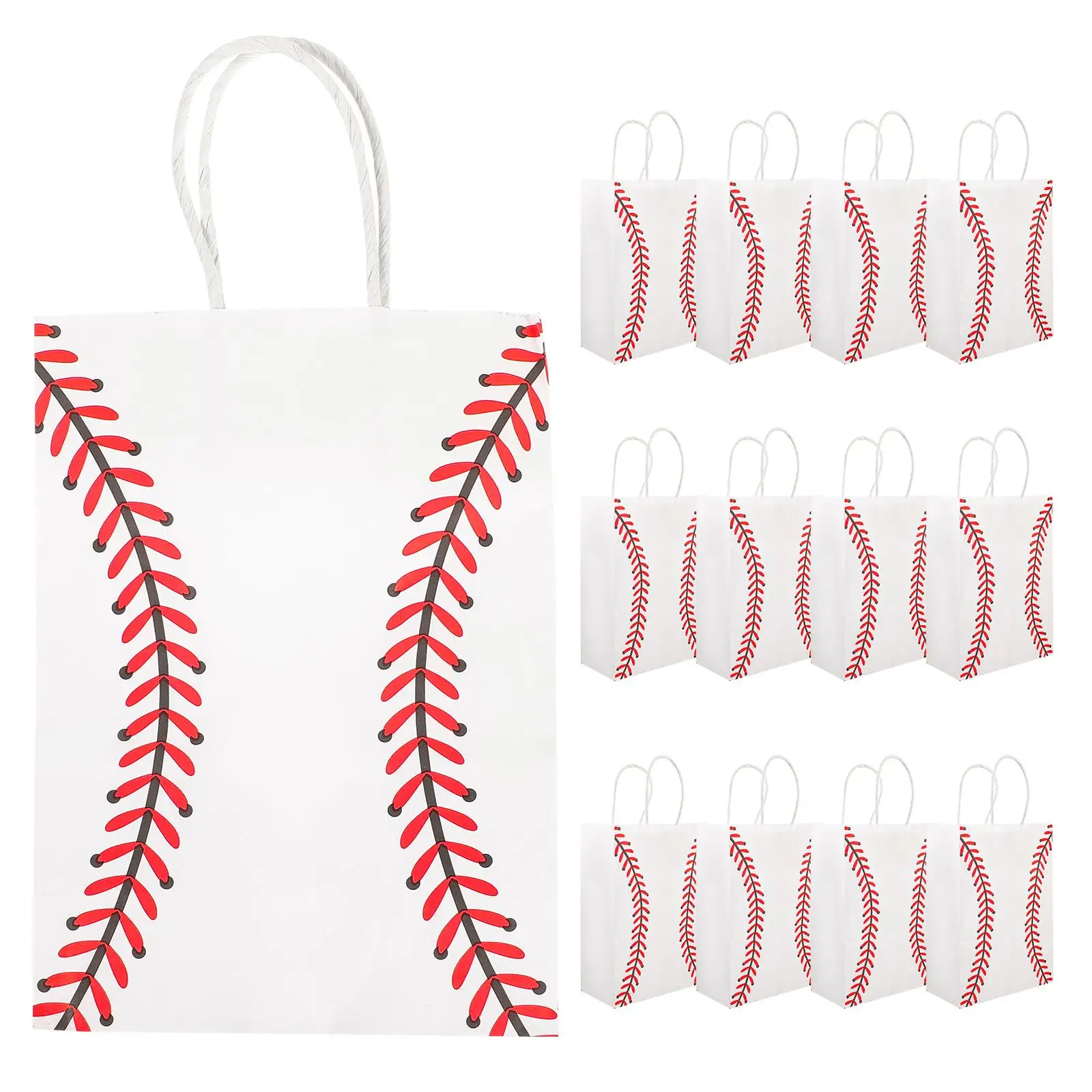 12 Pcs Gift Bag Bags Small Size Baseball Paper Favor Candy with Handles Party for Team Shopping Travel
12 Pcs Gift Bag Bags Small Size Baseball Paper Favor Candy with Handles Party for Team Shopping Travel