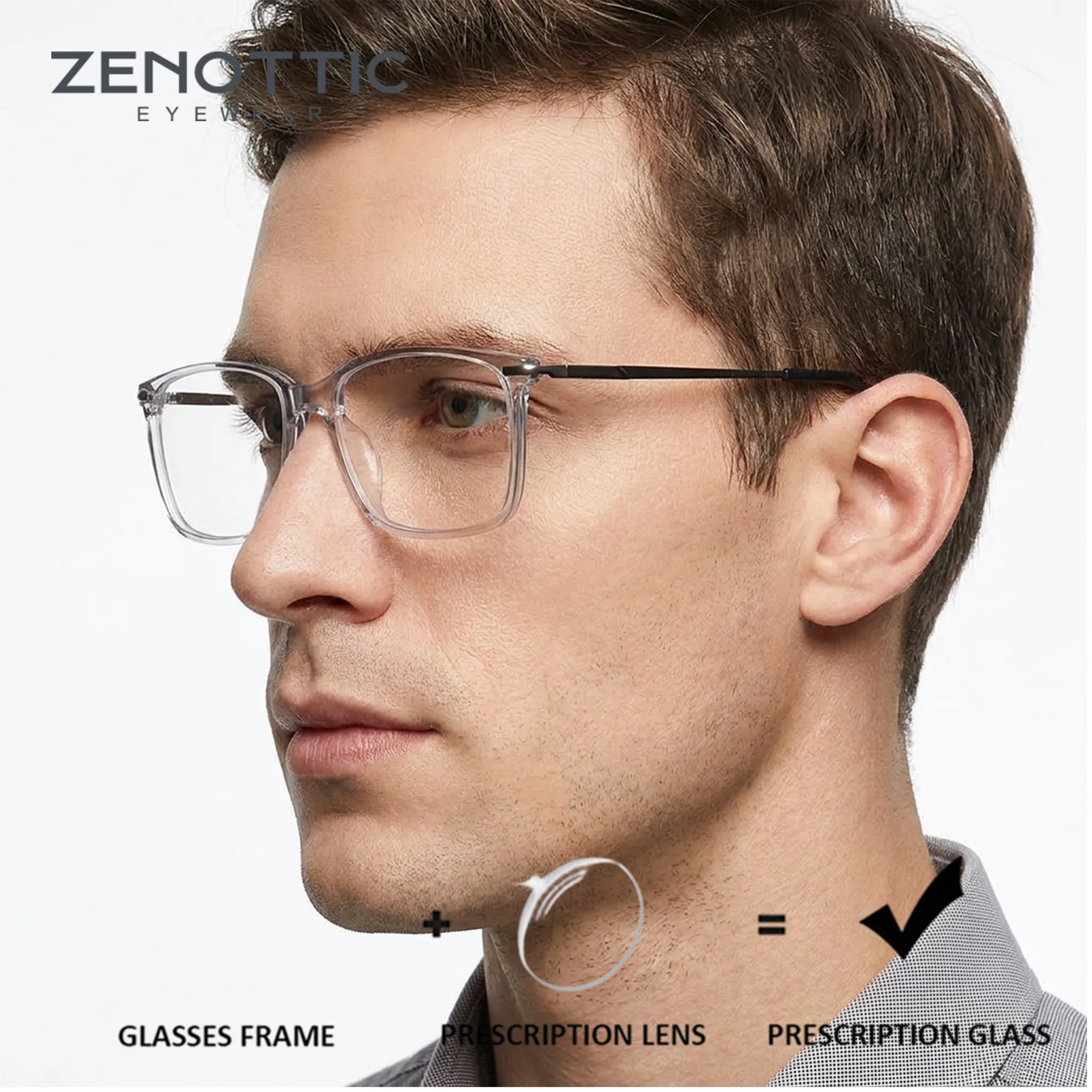 ZENOTTIC (XL Size) Acetate Square Prescription Eyeglasses Men for Myopia/Photochromic Optical Glasses Multifocal Lenses
ZENOTTIC (XL Size) Acetate Square Prescription Eyeglasses Men for Myopia/Photochromic Optical Glasses Multifocal Lenses
