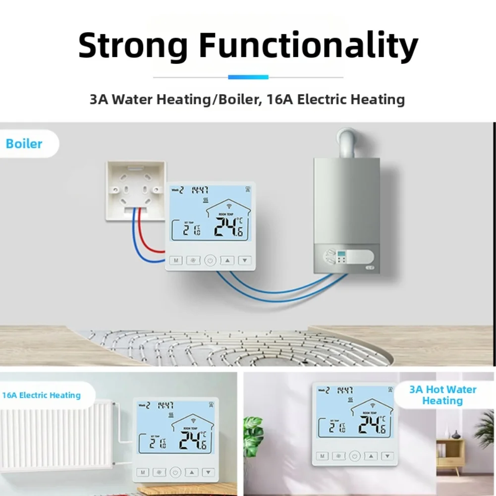 Electric Underfloor Heating Thermostat Featuring Voice Activation and Remote Control for Custom Temperature Setup
Electric Underfloor Heating Thermostat Featuring Voice Activation and Remote Control for Custom Temperature Setup
