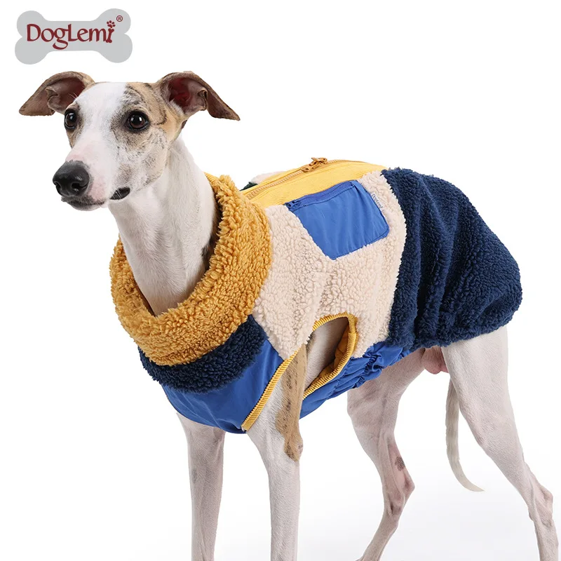 Winter Dog Cotton Coat with Zipper Splicing Fleece Lining Lamb Wool Pet Apparel Warm Puppy Jacket for Small Medium Large Dogs
Winter Dog Cotton Coat with Zipper Splicing Fleece Lining Lamb Wool Pet Apparel Warm Puppy Jacket for Small Medium Large Dogs