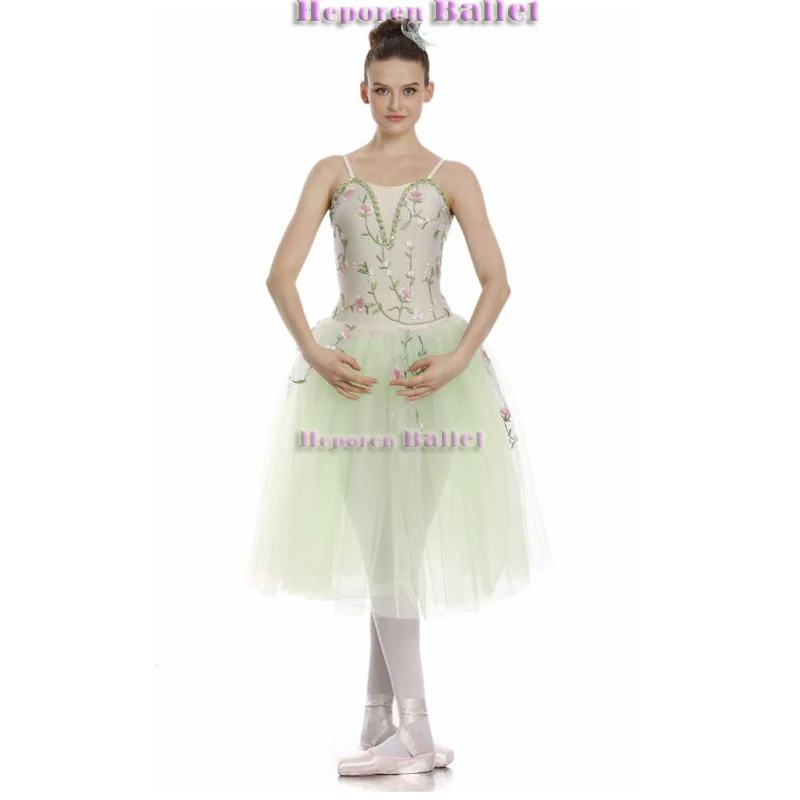 Professional Adult Light Green Ballet Dress Modern Ballet Performance Puffy Gauze Skirt With Headdress
Professional Adult Light Green Ballet Dress Modern Ballet Performance Puffy Gauze Skirt With Headdress