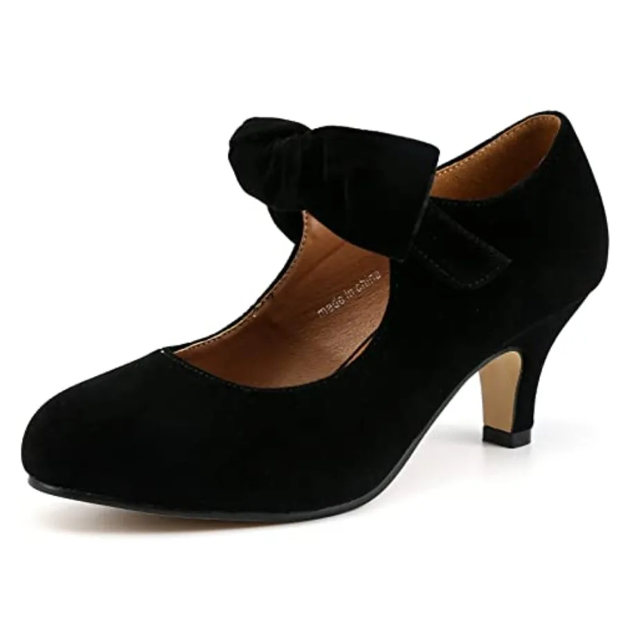 LIURUIJIA Women's Bow Heels Mary Jane Kitten Heel Pumps Round Toe Low Heels Ankle Strap Wedding Evening Party Dress Shoes
LIURUIJIA Women's Bow Heels Mary Jane Kitten Heel Pumps Round Toe Low Heels Ankle Strap Wedding Evening Party Dress Shoes