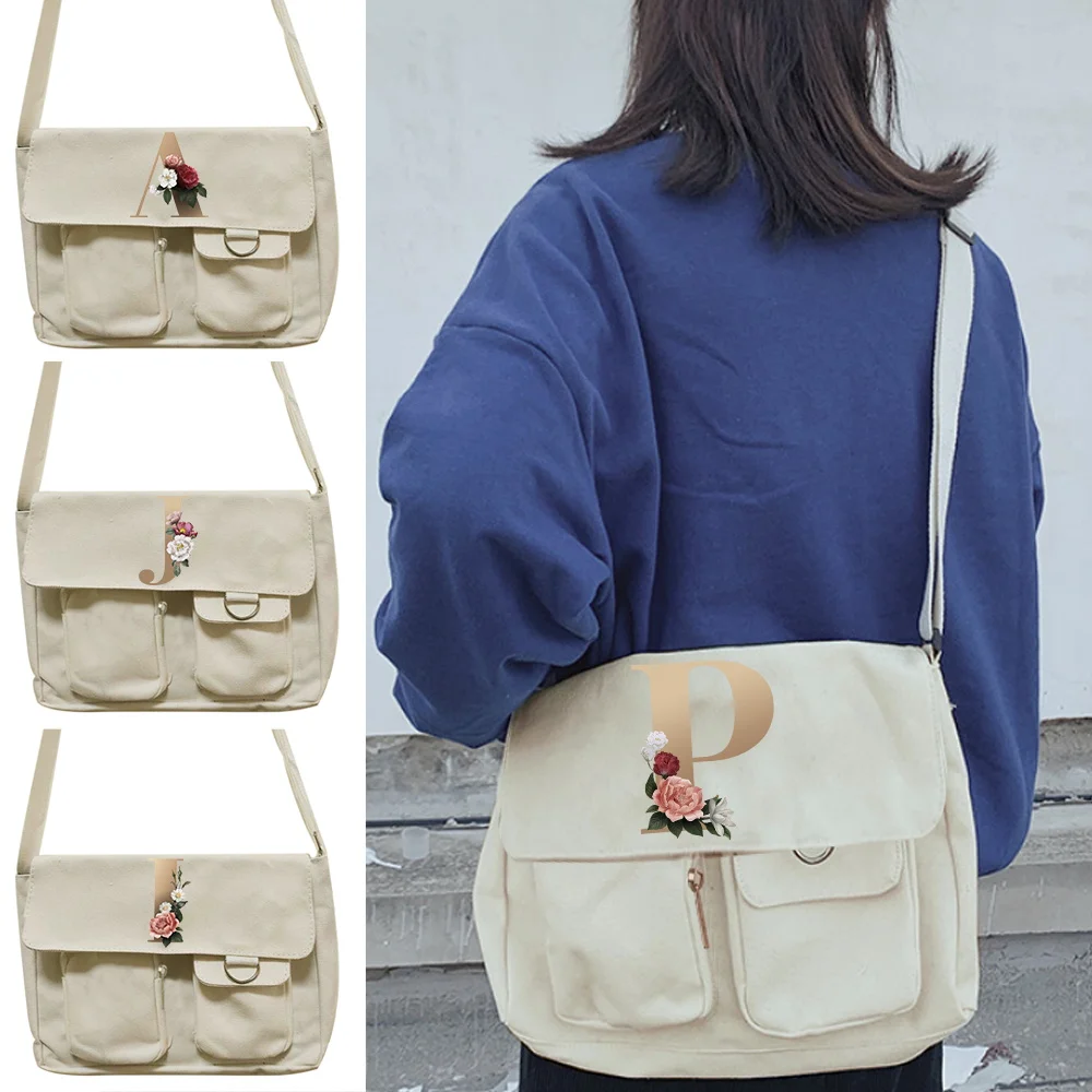 Unisex Messenger Bag Shopping Fashion Shoulder Large Capacity Tote Bags Cross Bags gold initial name series Canvas Crossbody
Unisex Messenger Bag Shopping Fashion Shoulder Large Capacity Tote Bags Cross Bags gold initial name series Canvas Crossbody