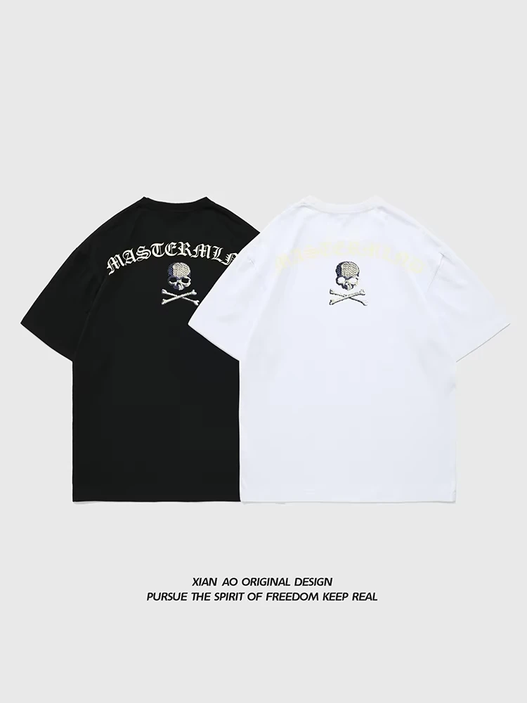 2025 new Sanskrit alphabet printing MMJ skull men's round neck short-sleeved T-shirt casual men's and women's tops
2025 new Sanskrit alphabet printing MMJ skull men's round neck short-sleeved T-shirt casual men's and women's tops