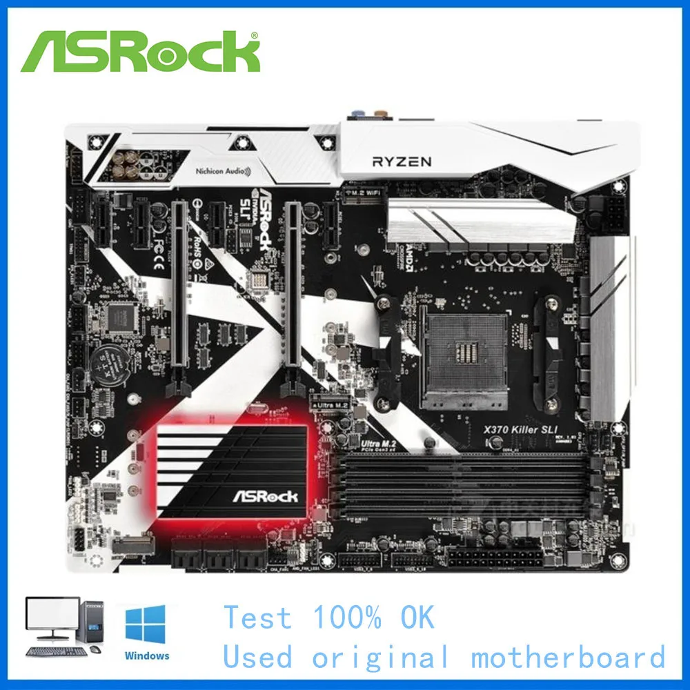 Материнская плата X370 KILLER SLI AM4 DDR4
Материнская плата X370 KILLER SLI AM4 DDR4