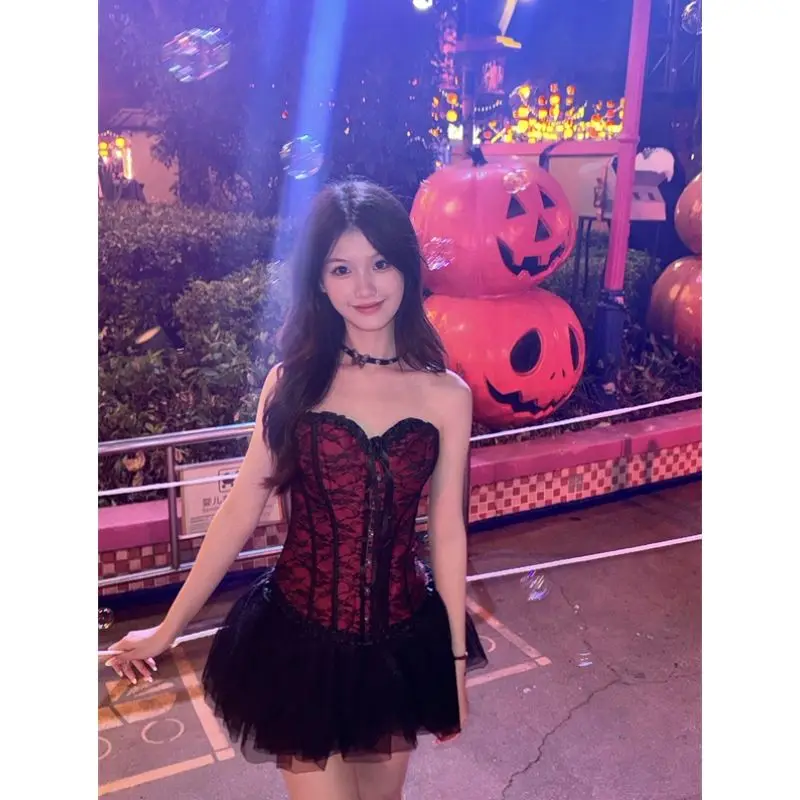 Halloween Court Style Pure Desire Tube Top High Waist Mesh Bubble Skirt Early Autumn Two-Piece Women's Clothing
Halloween Court Style Pure Desire Tube Top High Waist Mesh Bubble Skirt Early Autumn Two-Piece Women's Clothing