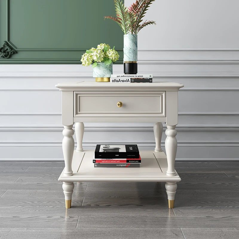 American sofa side table light luxury high-end living room solid wood new small coffee table
American sofa side table light luxury high-end living room solid wood new small coffee table
