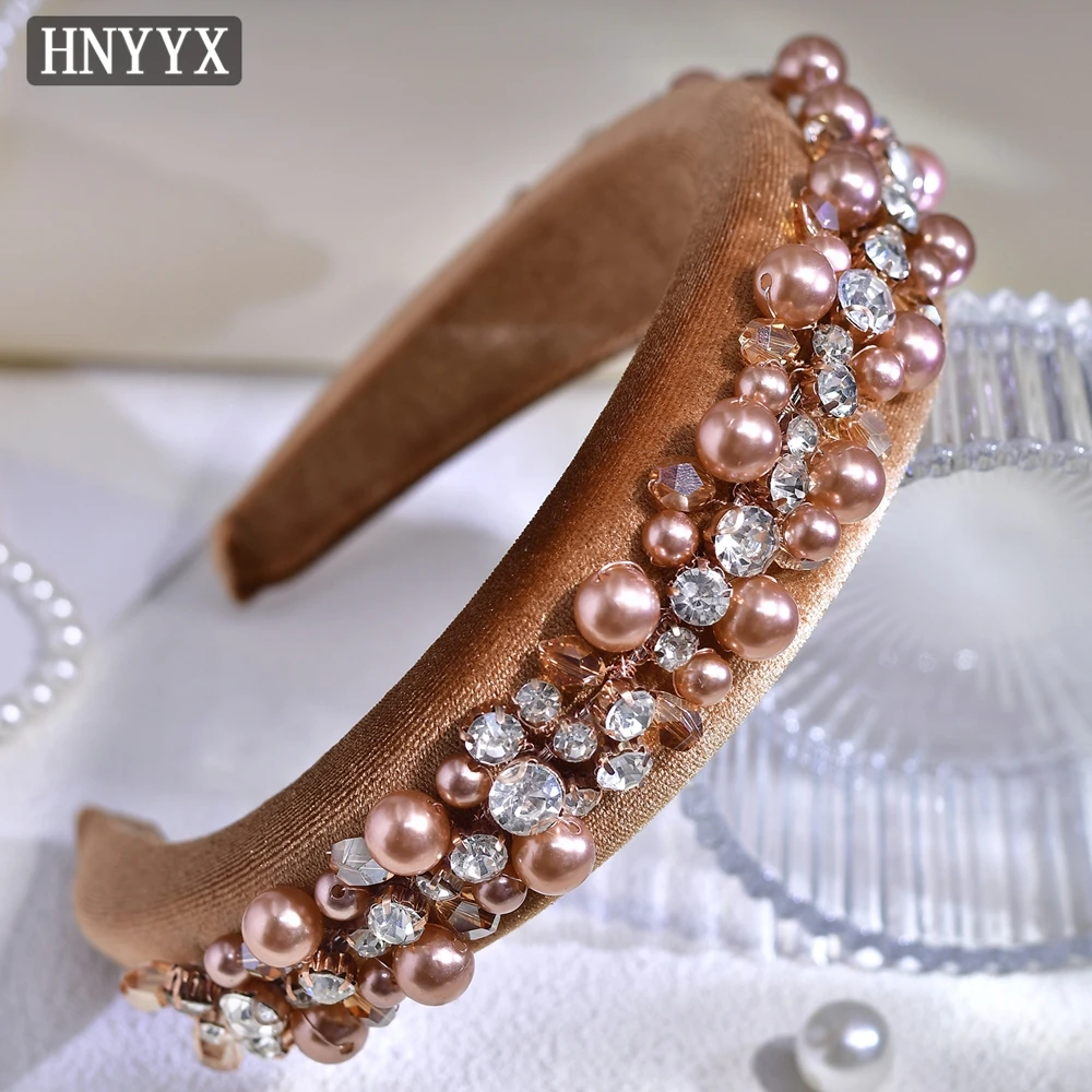 HNYYX Women Pearl Rhinestone Head Hoop Fashion Thick Padded Wide Hair Hoop Wedding Party Headpieces Hair Accessories A281
HNYYX Women Pearl Rhinestone Head Hoop Fashion Thick Padded Wide Hair Hoop Wedding Party Headpieces Hair Accessories A281