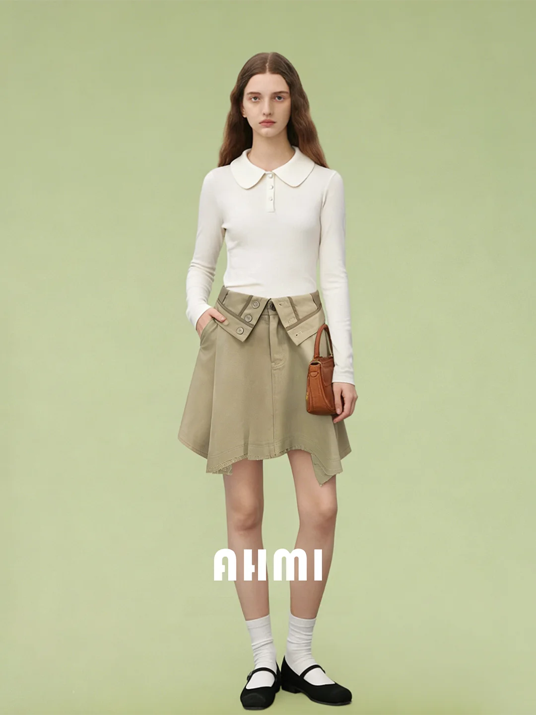 Khaki Asymmetrical High Waist Suit Skirt Women's Spring New Design Versatile A-Line ort Skirt AHMI Retro Sle Warmth
Khaki Asymmetrical High Waist Suit Skirt Women's Spring New Design Versatile A-Line ort Skirt AHMI Retro Sle Warmth