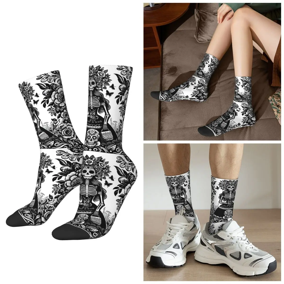 Мексиканская Catrina Girl Day Of The Dead, носки с сахарным черепом, спортивные носки в стиле Харадзюку, мягкие чулки для мужчин и женщин, подарки
Мексиканская Catrina Girl Day Of The Dead, носки с сахарным черепом, спортивные носки в стиле Харадзюку, мягкие чулки для мужчин и женщин, подарки