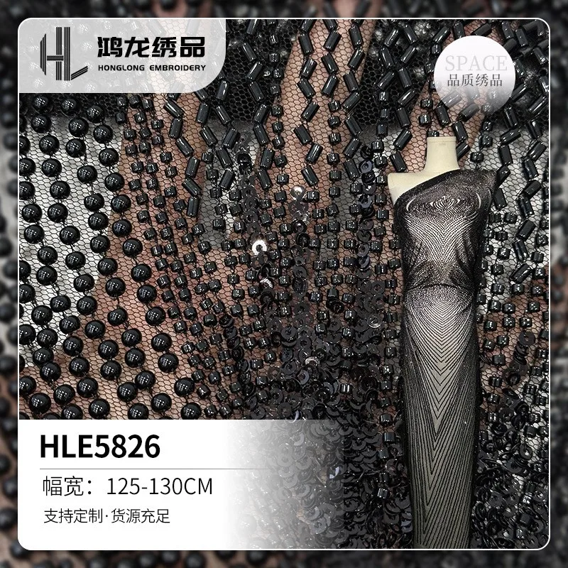 Bead tube embroidery sequin lace floral wedding dress performance fashion fabric
Bead tube embroidery sequin lace floral wedding dress performance fashion fabric