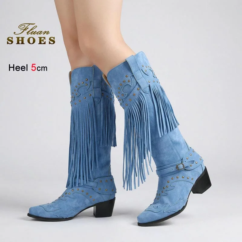 New Women's Knee Length Boots Fashion Tassels Coarse Heel 5CM High Heels Long Boots Ladies Single Shoes Casual Knight Boots CD
New Women's Knee Length Boots Fashion Tassels Coarse Heel 5CM High Heels Long Boots Ladies Single Shoes Casual Knight Boots CD