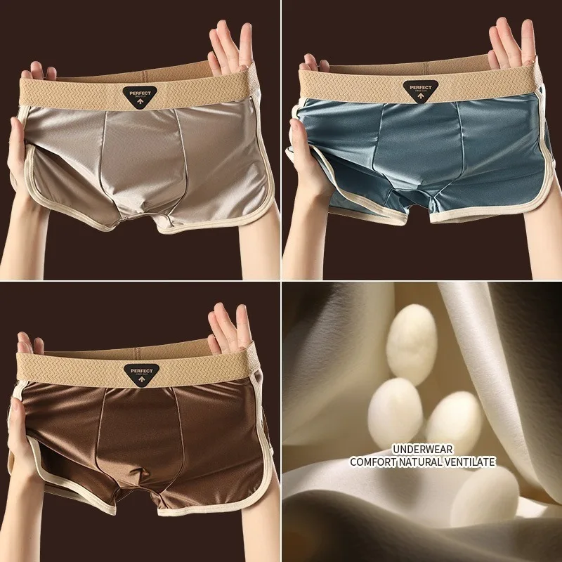 3PCS Luxury Ice Silk Men Boxers Antibacterial Comfortable Home Casual Aro Underpants,antibacterial Protection,loose Comfy Fit
3PCS Luxury Ice Silk Men Boxers Antibacterial Comfortable Home Casual Aro Underpants,antibacterial Protection,loose Comfy Fit