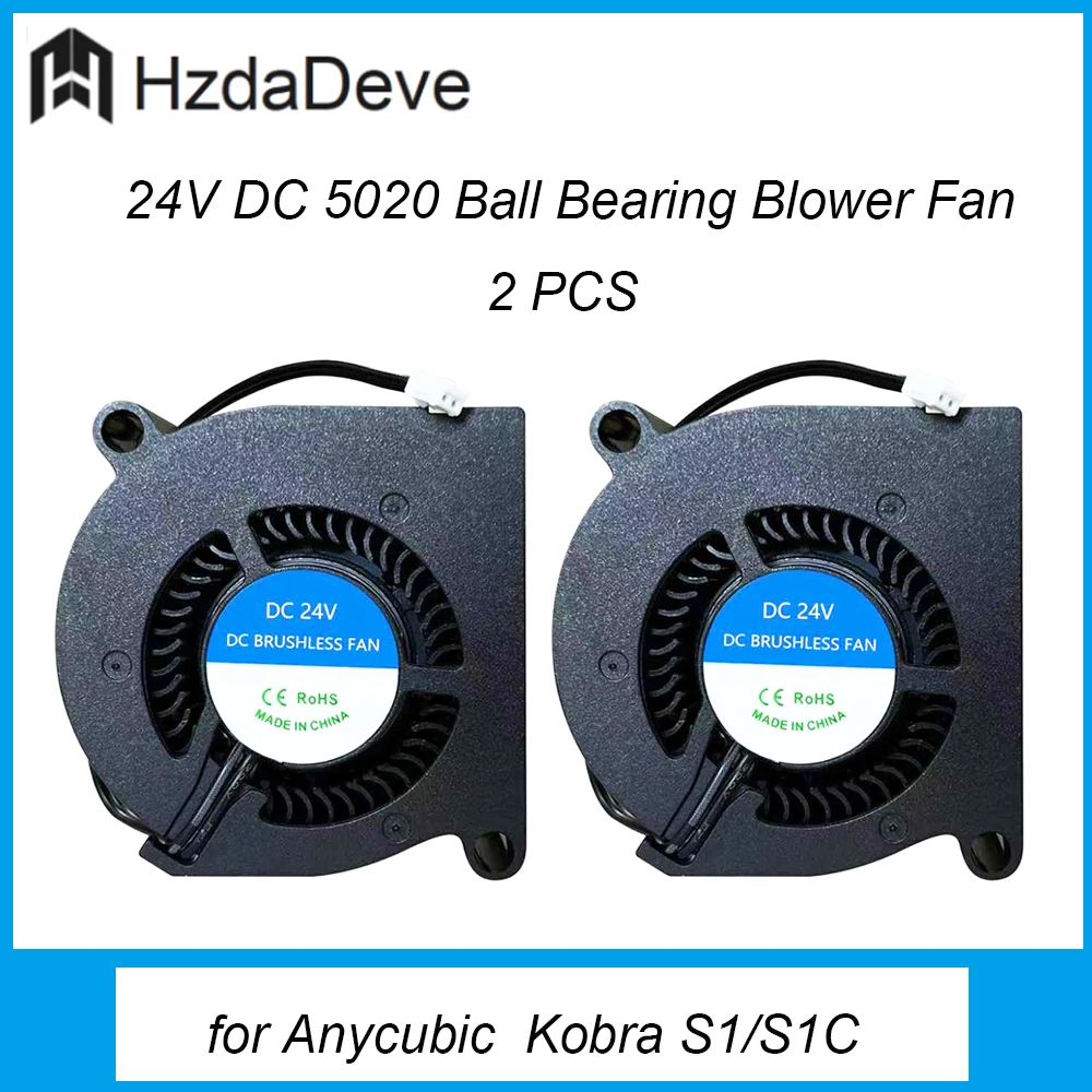 Kobra S1 Hotend 24V DC Fan 5020 Dual Ball Bearing BlowerAxial Coolingfor Anycubic Kobra S1 Combo 3D Printer Accessories
Kobra S1 Hotend 24V DC Fan 5020 Dual Ball Bearing BlowerAxial Coolingfor Anycubic Kobra S1 Combo 3D Printer Accessories