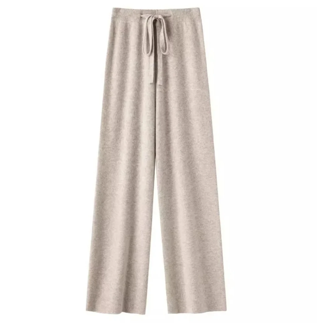 Осенне-зимние женские брюки, струящиеся широкие брюки с высокой талией, элегантные шерстяные вязаные брюки для отдыха, новая мода длиной до пола
Осенне-зимние женские брюки, струящиеся широкие брюки с высокой талией, элегантные шерстяные вязаные брюки для отдыха, новая мода длиной до пола