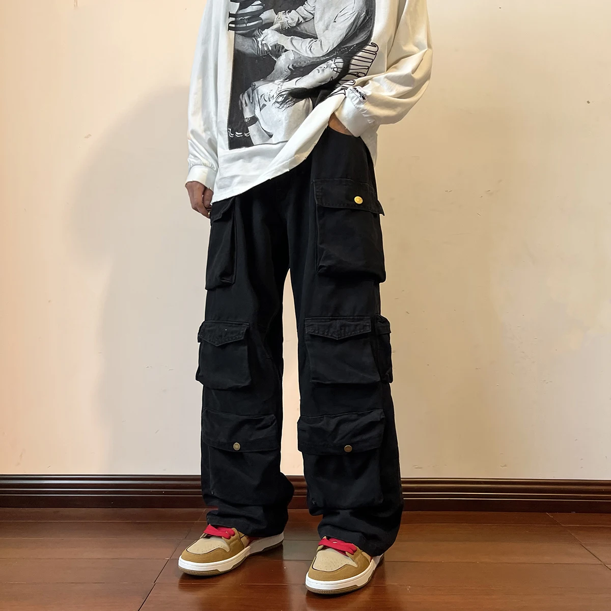 European and American Style Retro Trendy Casual Pants Large Size Wide Straight Tube Wide Leg Pants Multi Pocket Workwear Pants
European and American Style Retro Trendy Casual Pants Large Size Wide Straight Tube Wide Leg Pants Multi Pocket Workwear Pants