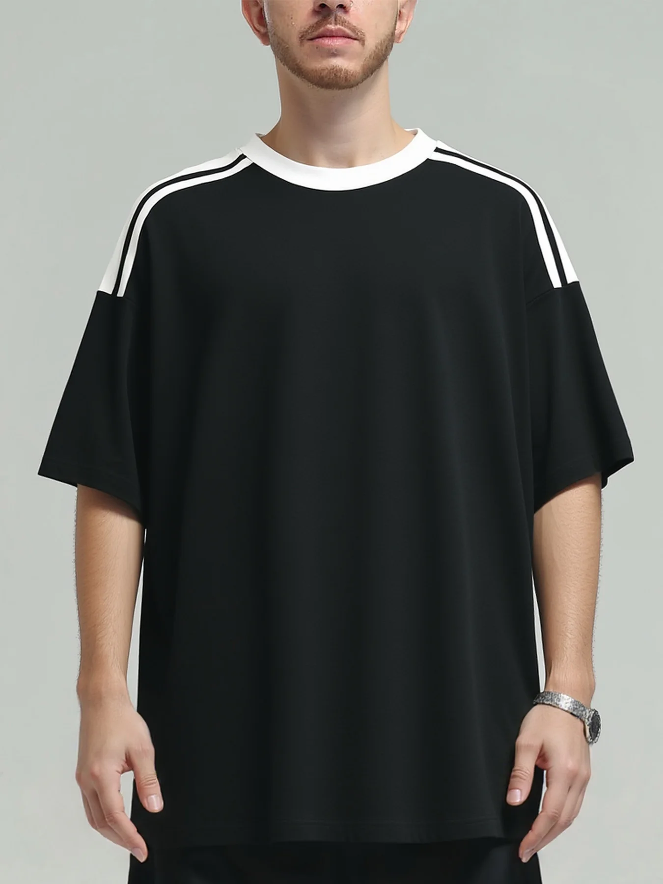 American Retro Three-bar Short-sleeved T-shirt Men's Summer Sports and Leisure Top Cultural Shirt Advertising Shirt
American Retro Three-bar Short-sleeved T-shirt Men's Summer Sports and Leisure Top Cultural Shirt Advertising Shirt