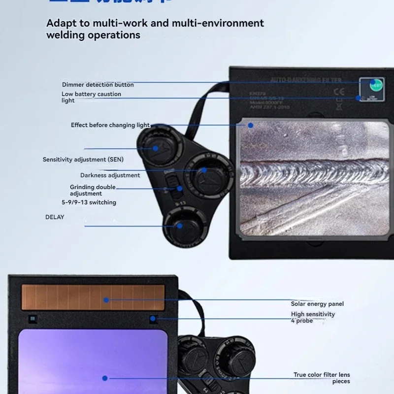 2025 Ultra large window true color welding protective mask with automatic dimming argon arc welding helmet and welding cap
2025 Ultra large window true color welding protective mask with automatic dimming argon arc welding helmet and welding cap
