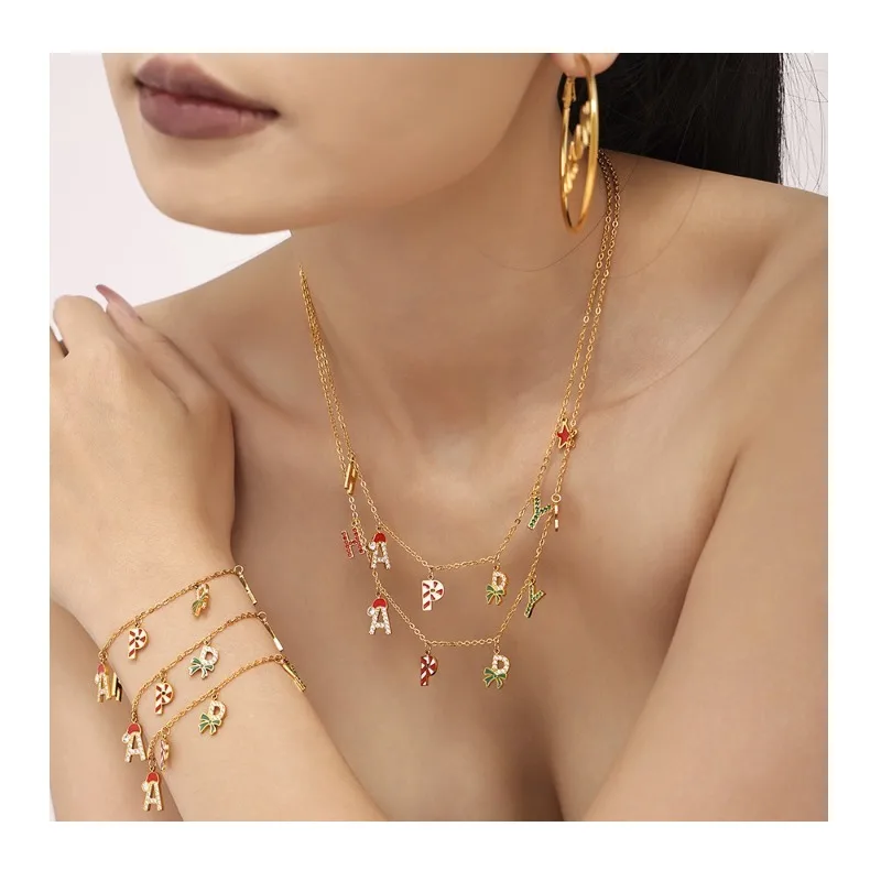 Seattle Christmas Jewelry Enamel Glaze Inlaid Zircon Letter Necklace Bracelet Earrings Set
Seattle Christmas Jewelry Enamel Glaze Inlaid Zircon Letter Necklace Bracelet Earrings Set