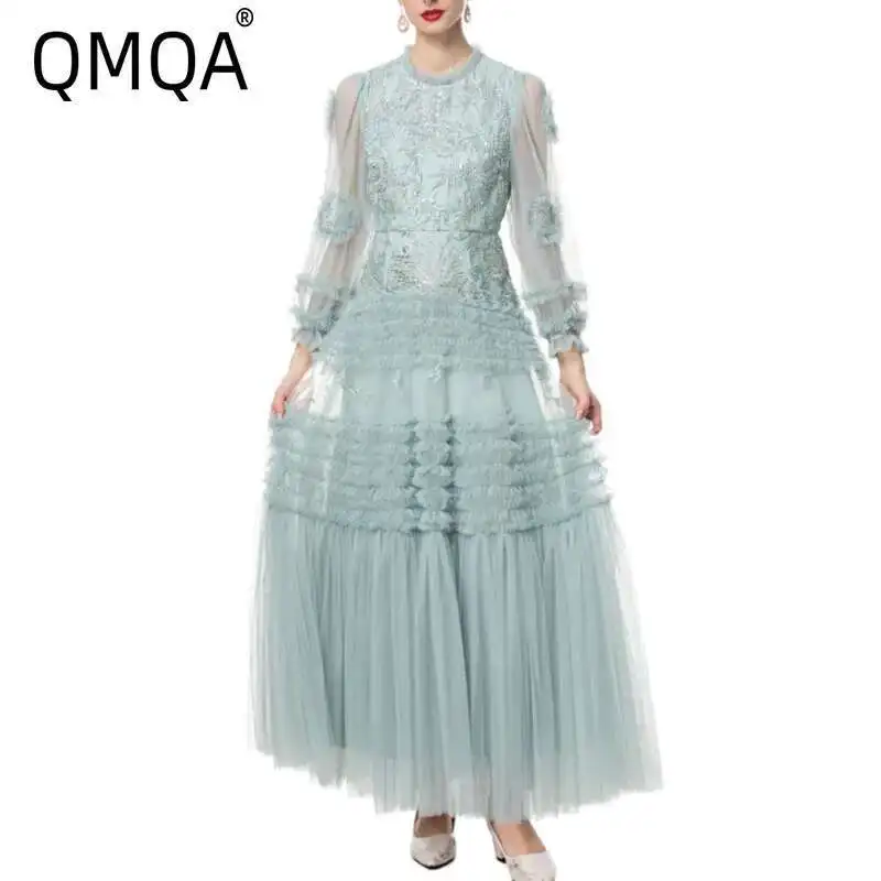 QMQA Fashion Women's Elegant Bead Sequin Mesh Splicing Long Sleeved High Waist Formal Dresses 2025 Spring Female New QM240
QMQA Fashion Women's Elegant Bead Sequin Mesh Splicing Long Sleeved High Waist Formal Dresses 2025 Spring Female New QM240