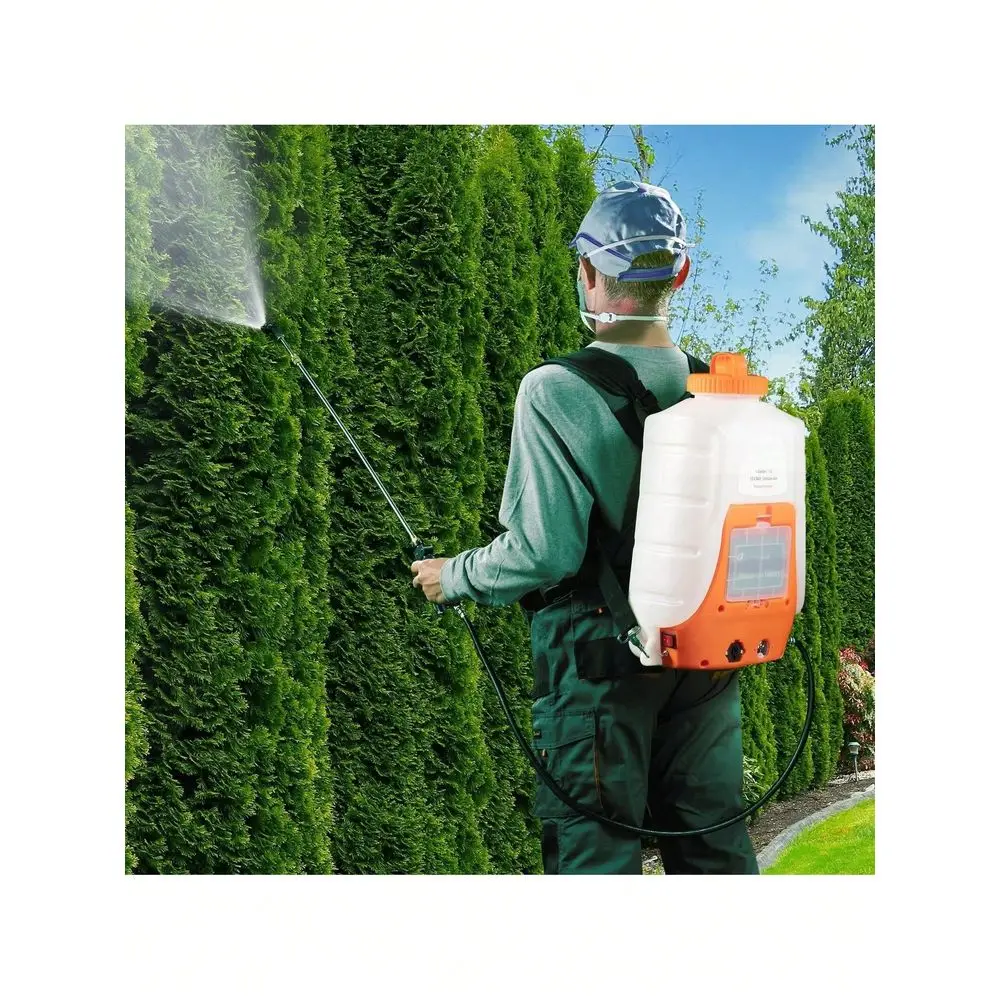 Powered Backpack Sprayer, 090 PSI Adjustable Pressure, 4 Gallon Tank, Back Pack Sprayer With 8 Nozzles And 2 Wands, 12V 8Ah Bat
Powered Backpack Sprayer, 090 PSI Adjustable Pressure, 4 Gallon Tank, Back Pack Sprayer With 8 Nozzles And 2 Wands, 12V 8Ah Bat