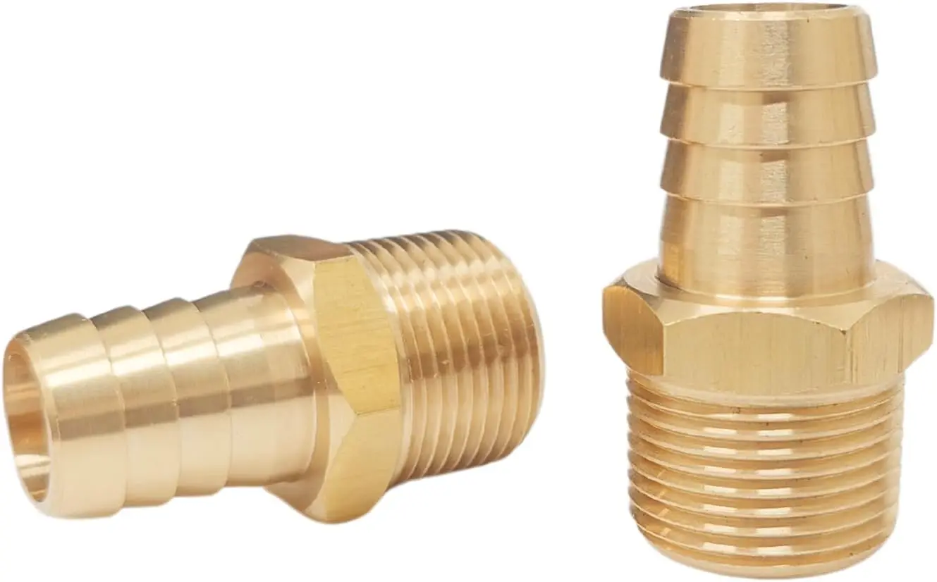 3/4" Barb x 3/4" NPT Male Brass Hose Adapter, Correct Thread for 1" OD, 2pcs
3/4" Barb x 3/4" NPT Male Brass Hose Adapter, Correct Thread for 1" OD, 2pcs