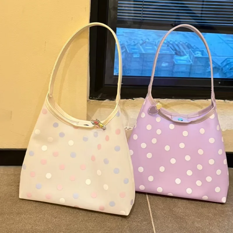 Korean Polka Dot Handbag Macaron Color Gentle Sweet Jelly Tote Bag Summer Fashion Women's Commuting Large Capacity Shoulder Bag
Korean Polka Dot Handbag Macaron Color Gentle Sweet Jelly Tote Bag Summer Fashion Women's Commuting Large Capacity Shoulder Bag