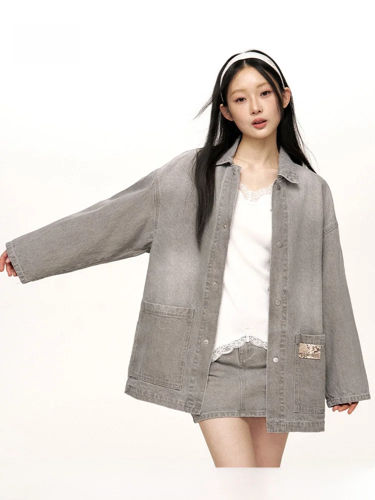 Liilou Athflow Cotton Waed Casual Denim irt Jaet And Skirt Set Women's Faion Spring Collection ort Sve Long Sve
Liilou Athflow Cotton Waed Casual Denim irt Jaet And Skirt Set Women's Faion Spring Collection ort Sve Long Sve