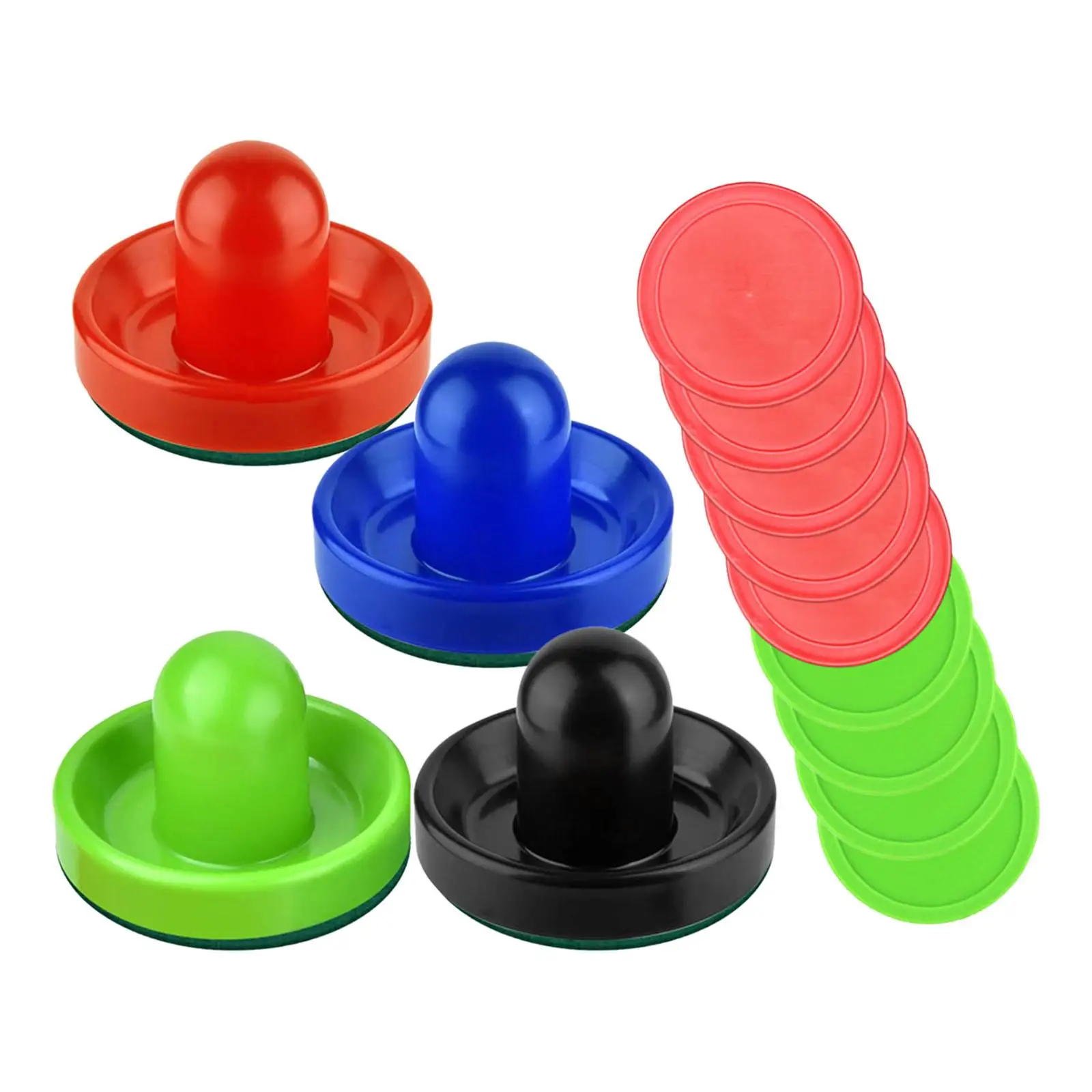 4 Colors Air Hockey Pushers Slider Pusher and 8 Pucks Replacement Standard Air Hockey Pucks for Game Tables
4 Colors Air Hockey Pushers Slider Pusher and 8 Pucks Replacement Standard Air Hockey Pucks for Game Tables
