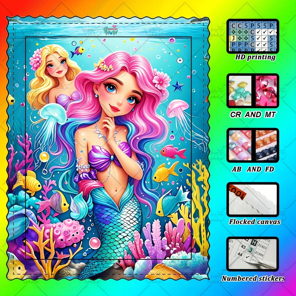 Wowo Art, a beautiful selfie mermaid, 100% resin with diamonds, including crystal diamonds, fairy dust diamonds, AB diamonds, an
Wowo Art, a beautiful selfie mermaid, 100% resin with diamonds, including crystal diamonds, fairy dust diamonds, AB diamonds, an