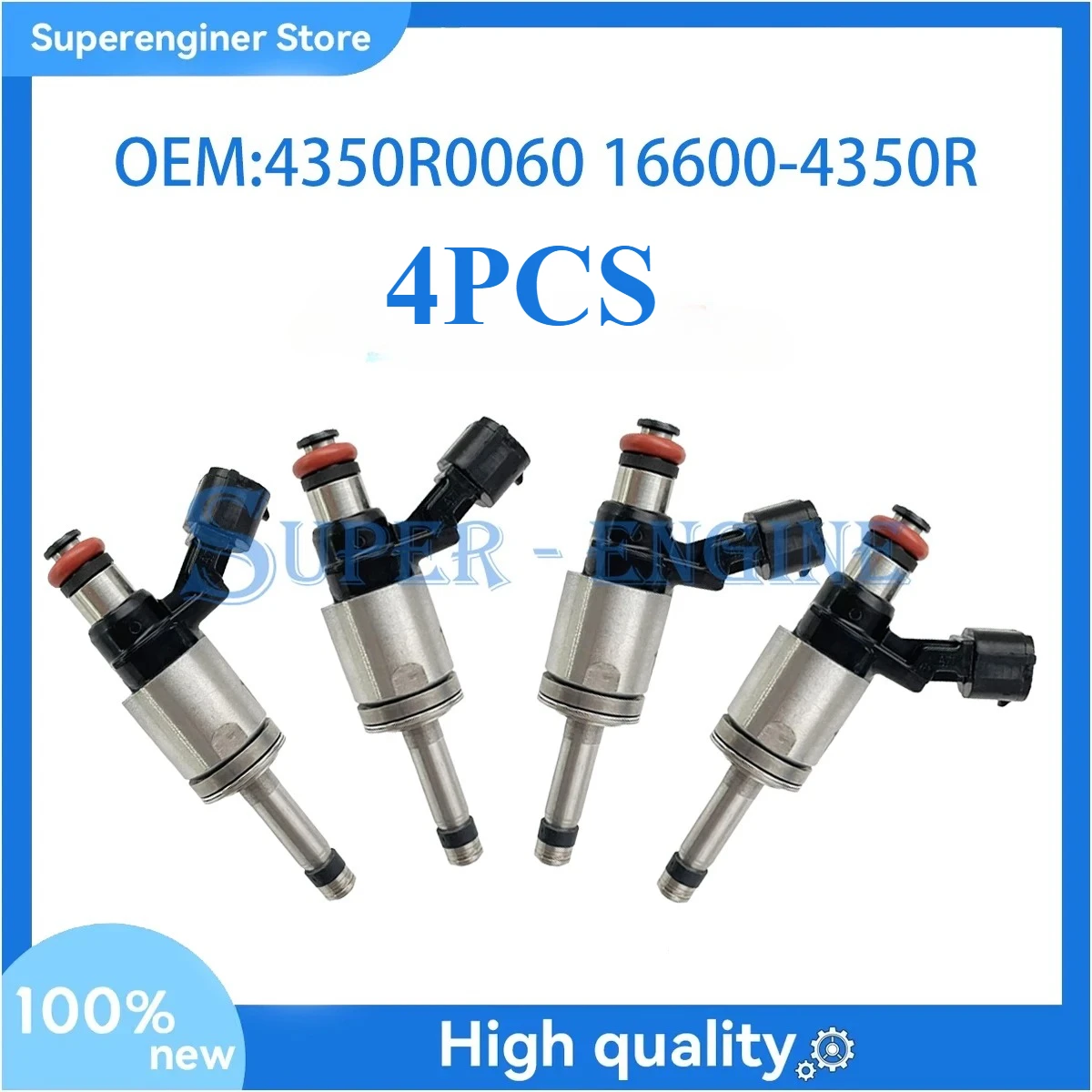 4Pcs Fuel Injectors 4350R0060 16600-4350R Compatible For Renault Clio Megane Dacia Duster Lodgy 1.2 TCe H8201141604
4Pcs Fuel Injectors 4350R0060 16600-4350R Compatible For Renault Clio Megane Dacia Duster Lodgy 1.2 TCe H8201141604